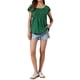 thumbnail image 2 of Túnicas INSPIRE CHIC para mujeres, blusas casuales de verano con mangas cortas, frente plisado, cuello redondo, 2XL, verde oscuro, 2 of 6