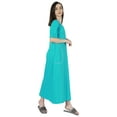 thumbnail image 2 of Inkmeso Solid Long Nightgown For Womens V-Neck Loungewear Casual Sleep Dress With Pockets, 2 of 7