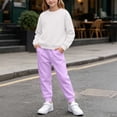 thumbnail image 2 of Gealkoca Children's Solid Color Round Neck Long Sleeved Sweatshirt Sweatpants Fleece Suit Pullover Jogging Pants Set 2 Pieces Sweatsuit 1-13 Years, 2 of 9