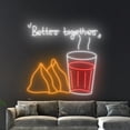 thumbnail image 5 of Handmadetneonsign Better Together Neon Sign, Chai Samosa India Wall Art Decor, India Food Wall Decor, 5 of 5