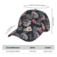thumbnail image 2 of Rateoe Colorful Tropical Leaves Pattern Men’s Baseball Cap – Adjustable Curved Brim Hat, Soft Cotton Sports Cap for Outdoor, Casual, and Everyday Wear, Comfortable & Breathable, 2 of 6