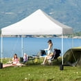 thumbnail image 2 of Patiojoy 10x10ft Pop up Tent, 4 Height Adjustment Folding Camping Tent with Awning White, 2 of 10