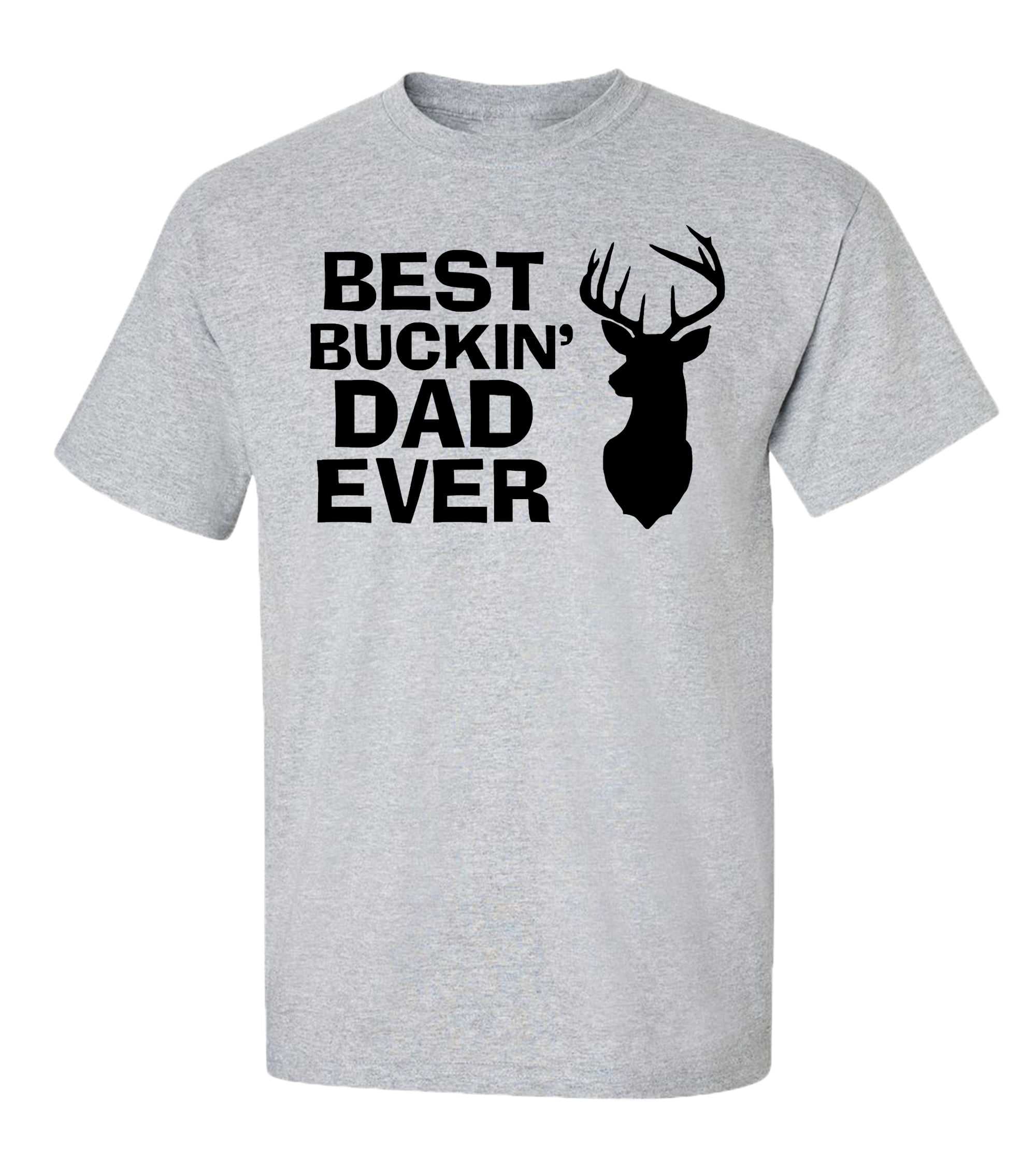 Funny Father's Day Best Buckin Dad Ever Adult Short Sleeve Tee Shirt Charcoal - Bild 22 von 29
