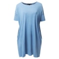 thumbnail image 1 of FashionOutfit Women's Solid Loose Fit Dolman Tunic Top With Side Pockets, 1 of 1