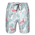 thumbnail image 4 of Naloa Tropical Flamingo Men's Beach Shorts, Surfing shorts, Swim trunks, Quick Dry Swim Trunks for Surfing Beach Fun - Small, 4 of 9