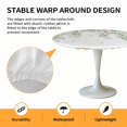 thumbnail image 2 of Elastic Fitted Round Tablecloth, Green Eucalyptus Leaves Waterproof Stretch Table Cover for 55"-60" Tables, Spring Floral Weeping Farmhouse Washable Outdoor Tablecloths for Patio, Picnic, Camping, 2 of 9