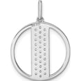 thumbnail image 3 of 14K White Gold Gatsby Diamond Initial I Charm (Width 17.81) - Jbsp, 3 of 5