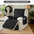 thumbnail image 6 of UPONRAY Waterproof Recliner Chair Cover, Non-Slip & Washable Furniture Protectors Recliner Cover for Kids Pet Dog(23 Inch,Black), 6 of 7