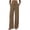 Khaki, variant on Womens Corduroy Wide Leg Pants Drawstring Elastic Waist Casual Trousers with Patch Pockets