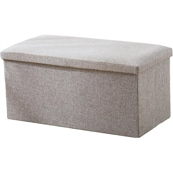 DaMga Storage Ottoman Bench Seat, Folding Fabric Bin Box, Multifunctional Bedroom Bench with Storage for Toys Books Entryway Living Room - 15.7x9.8x9.8 Inches