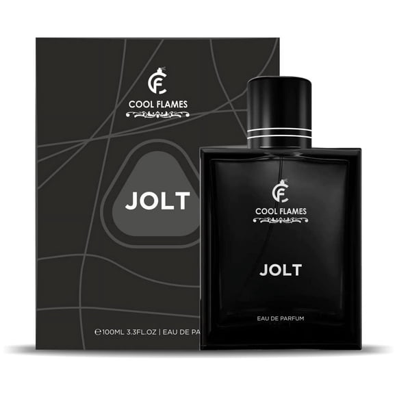 Cool Flames Luxury Jolt Eau de Parfum pour Hommes et Femmes 100 ml, 3,4 Fl. Oz. / Parfum Unisexe Longue Tenue de Qualité Supérieure - avec des Notes de Lavande, Jasmin, Coriandre, Menthe et Musc - Parfum Pratique pour le Voyage