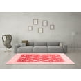 thumbnail image 3 of Ahgly Company Indoor Round Abstract Red Modern Area Rugs, 6' Round, 3 of 4