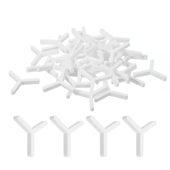Uxcell 200Pack Wall Floor Tile Plastic Y Type Spacers Tiling Tools 2mm 1/12 Inch White