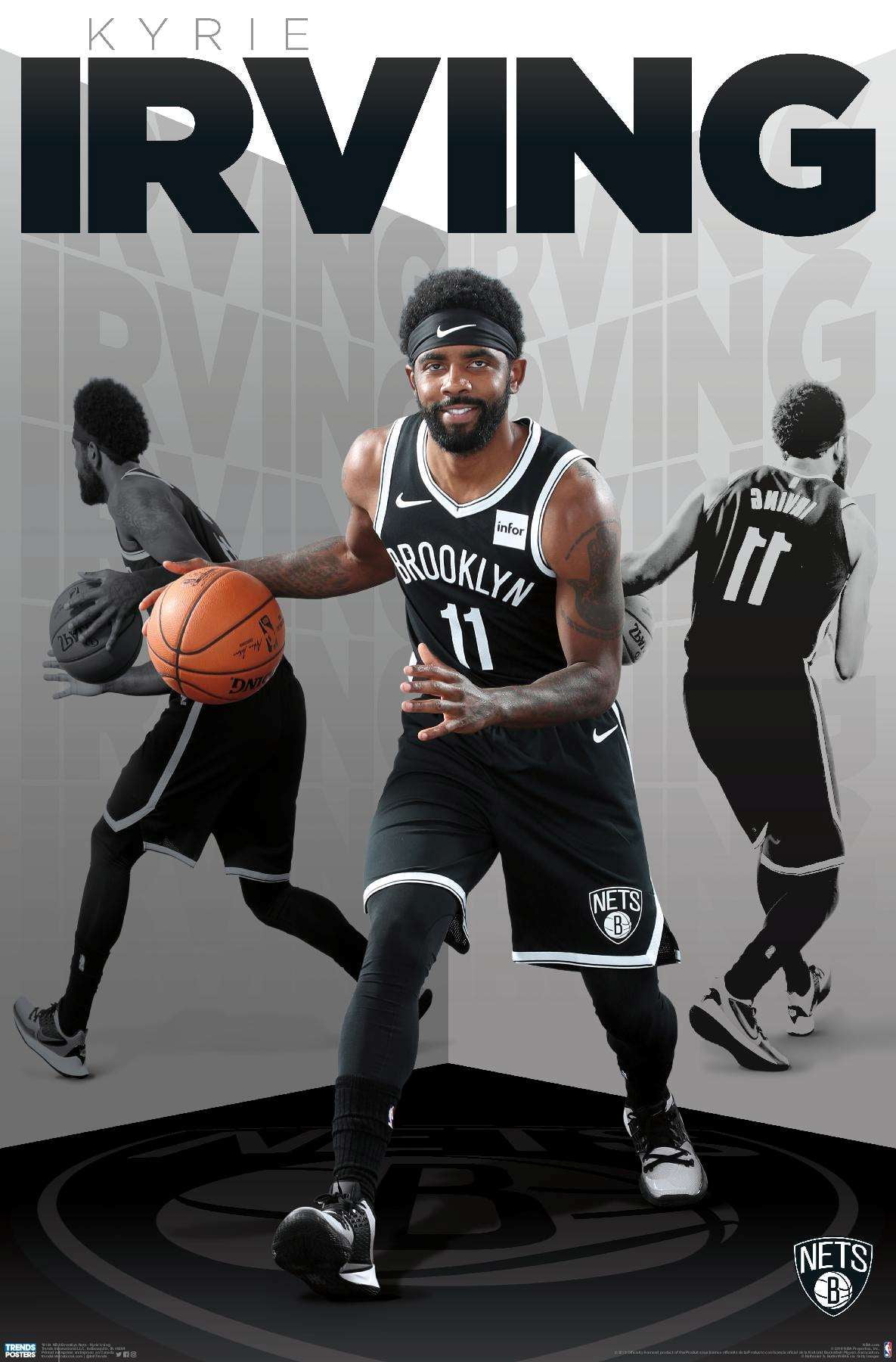 NBA Brooklyn Nets Kyrie IrVing 19 Wall Poster, 22.375" x 34