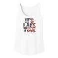 thumbnail image 4 of It's Lake Time Tank Top for Women & Teens American Flag Summer Sleeveless Tee White Tank Top Medium, 4 of 5