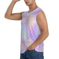 thumbnail image 3 of Haiem Men's Fish Scale1 Print Tank Tops Summer Sleeveless Cut Off Workout T-Shirts Fitness Vest Athletic Undershirts-Large, 3 of 8