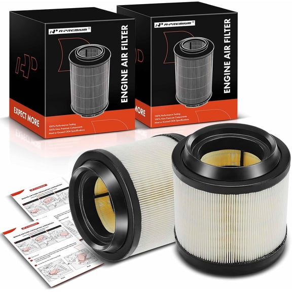 A-Premium 2-PC Engine Air Filter Compatible with Ford Ranger 2024 2.3L, Bronco 2021-2024 2.3L 2.7L, 4WD, Replace# MB3G-9601AA, MB3Z9601A