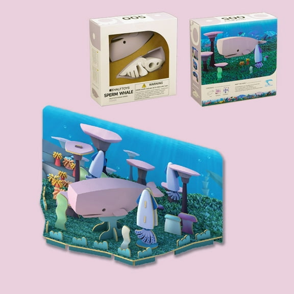 Marine Animal Magnetic Building Blocks for Kids – STEM Educational Magnet Toy with Shark/Whale/Ocean Creatures, BPA-Free Safe DIY Marine Scene Build & Decor Ornaments, Preschool Learning Toys (F)