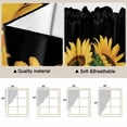 thumbnail image 5 of Yellow Sunflowers Swag Valances for Windows 2 Pack, Kitchen Window Curtains 36 Inch Length, Farmhouse Floral Leaves Butterfly Black Privacy Swag Curtains for Living Room/Bathroom 36"x36", 5 of 8