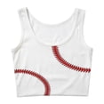 thumbnail image 3 of DHFJKG Cropped Tank Top Women Summer Sleeveless Baseball Printed Crew Neck Graphic Tee Casual Daily Wear Soft Tops, 3 of 3