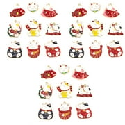 27 Pcs Lucky Cat Pendant Charm Jewelry Japanese-style Zinc) Alloys (iron