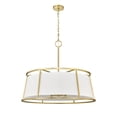 thumbnail image 3 of Z-Lite Lenyx 8 Light 32" Round Fabric Shade Steel Pendant in Iron Ore, 3 of 7