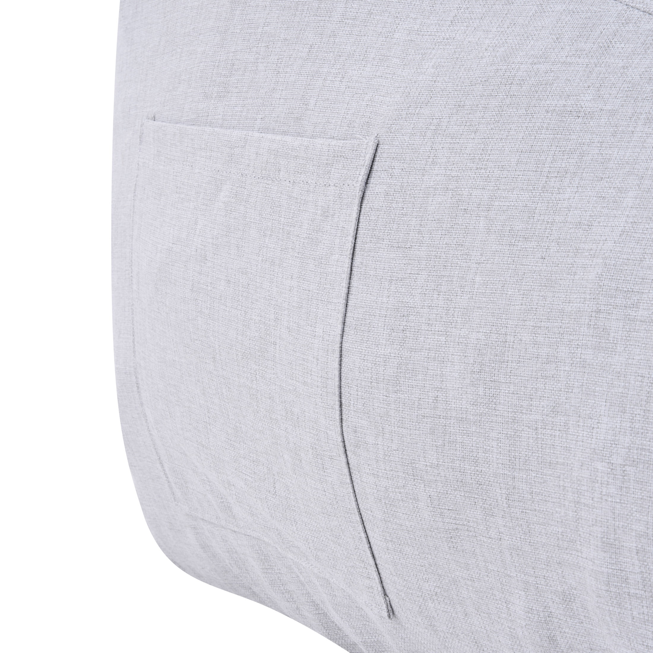 Christopher Knight Home Outdoor Patio Bean Bag Chair Set of 2, Olefin Fabric and Foam Fill, Gray