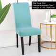 thumbnail image 2 of Unique Bargains Spandex Solid  Dining Chair Covers Protector Slipcovers Sky Blue 2 Pcs, 2 of 6