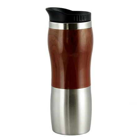 Gibson Accessories - Gibson Home Monaco Cafe 15 oz. Double Wall Travel Mug with Lid