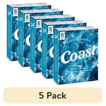 (5 pack) Coast Classic Scent Refreshing Deodorant Soap Bar 8 Bars 4 Oz | Bar Soap for Men | Bath Soap for Sensitive Skin | Exfoliating Soap Bar | Natural Mens Soap | Hand Care for Men | Deodorizing Soap