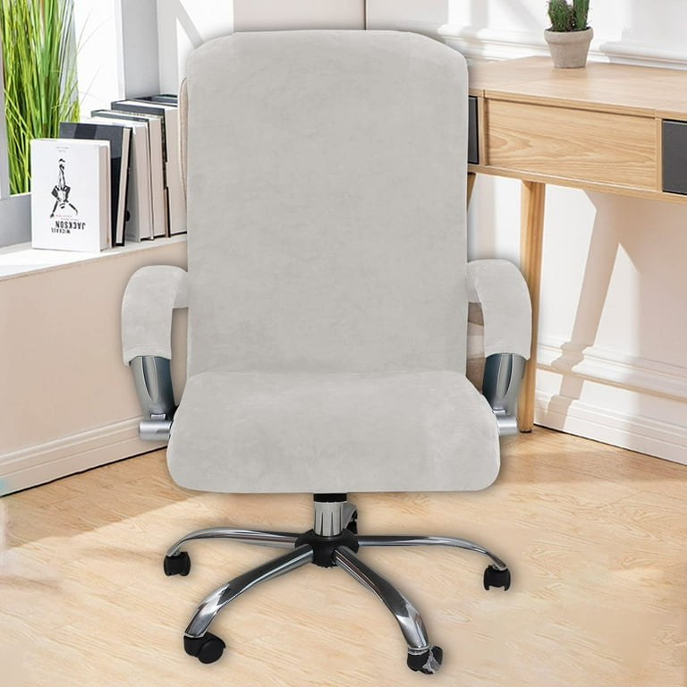 Eco Ancheng Velvet Office Chair Cover with Arm Covers Stretch Computer Desk Chair Covers Universal Boss Swivel Chair Covers Gaming Chair Covers 12 L Walmart