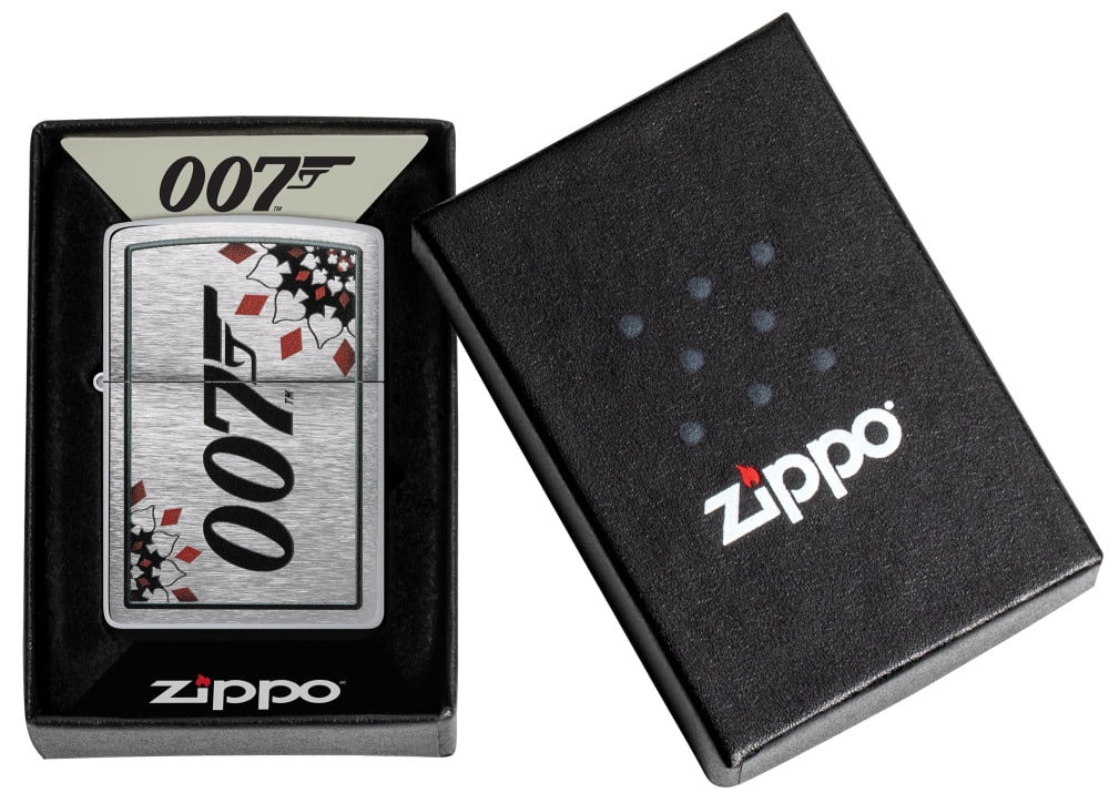 Zippo James Bond Brushed Chrome Pocket Lighter