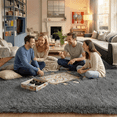thumbnail image 5 of Rugs for Living Room, 8'x10' Soft Fluffy Area Rug for Bedroom, Plush Decorative Rug with Anti-Skid Backing, Indoor Home Carpet for Living Room, Grey, 5 of 5