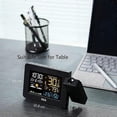 thumbnail image 2 of Wireless Thermometer Hygrometer Weather Station with Sensor, Projection Weather Clock, Indoor/Outdoor Thermometer with RCC Radio Control, Dual Alarm C, 2 of 3