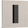 thumbnail image 1 of ARTCANVAS Beige Black Line Alphabet Letter I Canvas Art Print - Size: 12" x 12" (0.75" Deep), 1 of 9