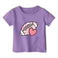 thumbnail image 2 of Piuwrlz T-Shirts Tops for Kids Girls Short Sweatshirt Sleeve Purple Size 1 Years, 2 of 4