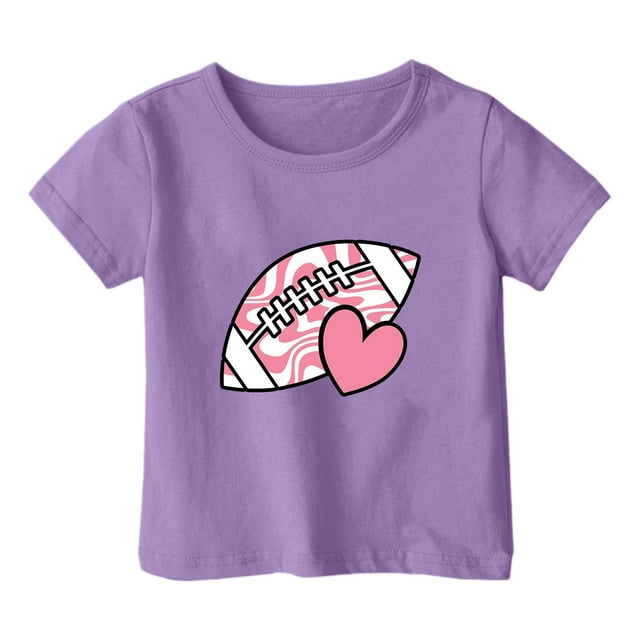 T-shirt à Manches Courtes à Col Rond pour Enfants, Mélange Doux Polyester-Spandex, Imprimé Graphique Coloré, Tissu Respirant, Tenue Décontractée, Convient aux Âges de 2 à 10 Ans