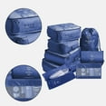 thumbnail image 5 of 8-Piece Packing Cube Set, Travel Luggage Organizers with Shoe Bag & Mesh Panels, Sky Blue or Navy Polyester Suitcase Organizer for Clothes & Toiletries, 5 of 6