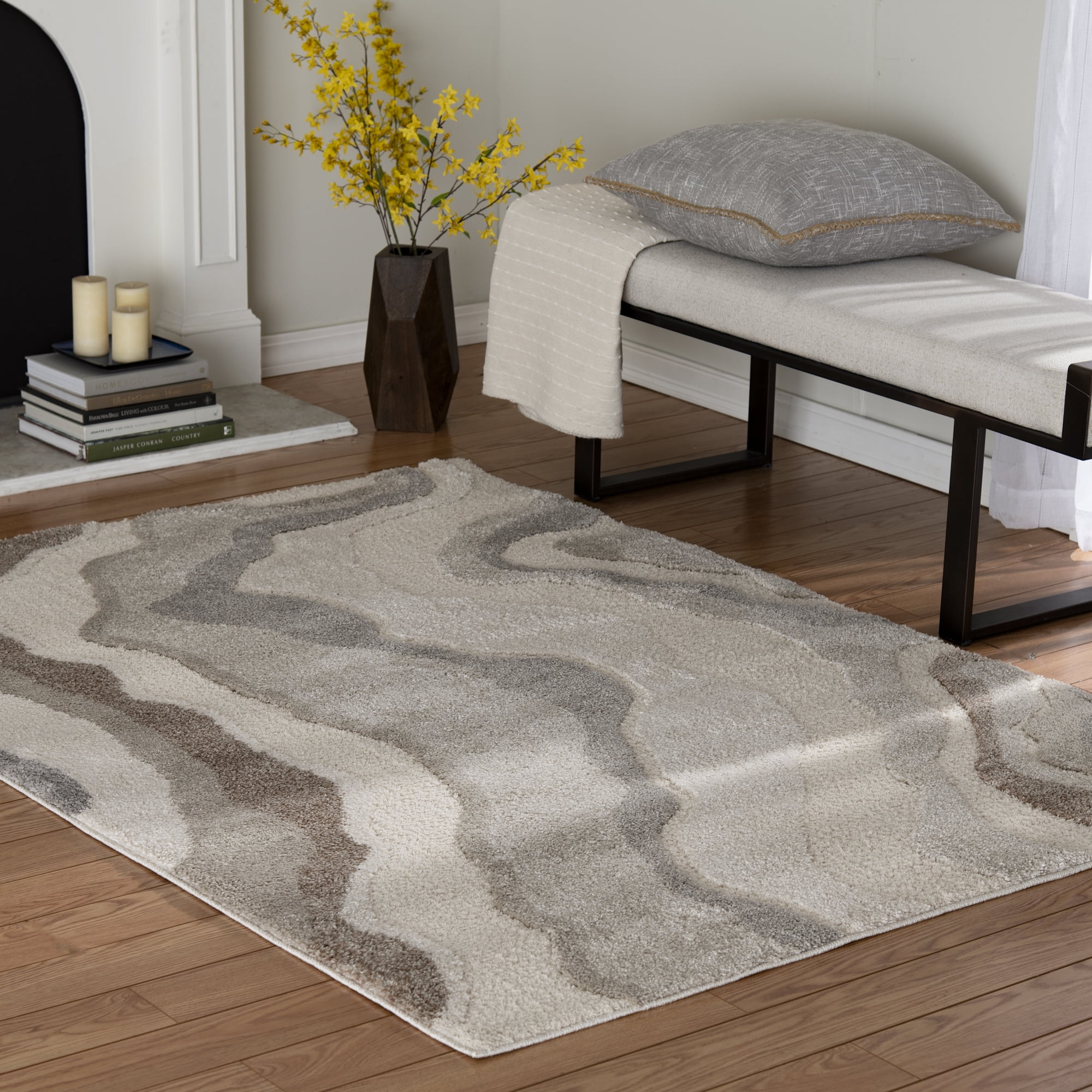 Better Homes & Gardens 5x7 Mineral Waves Indoor Area Rug
