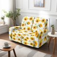 thumbnail image 7 of TSOVTHRID Sunflower White Print Reclining Loveseat Covers, 2 Seat Stretch Loveseat Recliner Cover 6 Pieces Washable Recliner Sofa Cover, Furniture Protector, 7 of 7