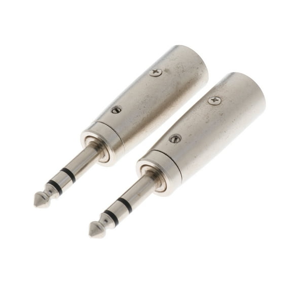 2-Pack 6.35mm 1/4 Inch Stereo Male Plug To 3 Pin XLR Female Jack Stereo Audio Microphone Adapter Converter