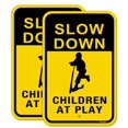 thumbnail image 1 of Señales de juego para niños lentos, señal de juego para niños, de metal reflectante, para niños jugando, señal de seguridad de 12.0 x 18.0 in, señal de desaceleración en el vecindario, calle, patio, a, 1 of 1