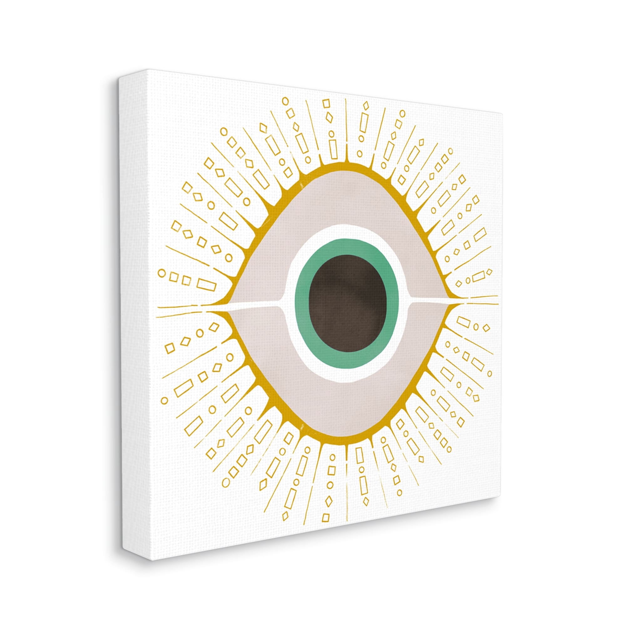 Stupell Industries Contemporary Evil Eye Symbol Abstract Painting Gallery Wrapped Canvas Print Wall Art