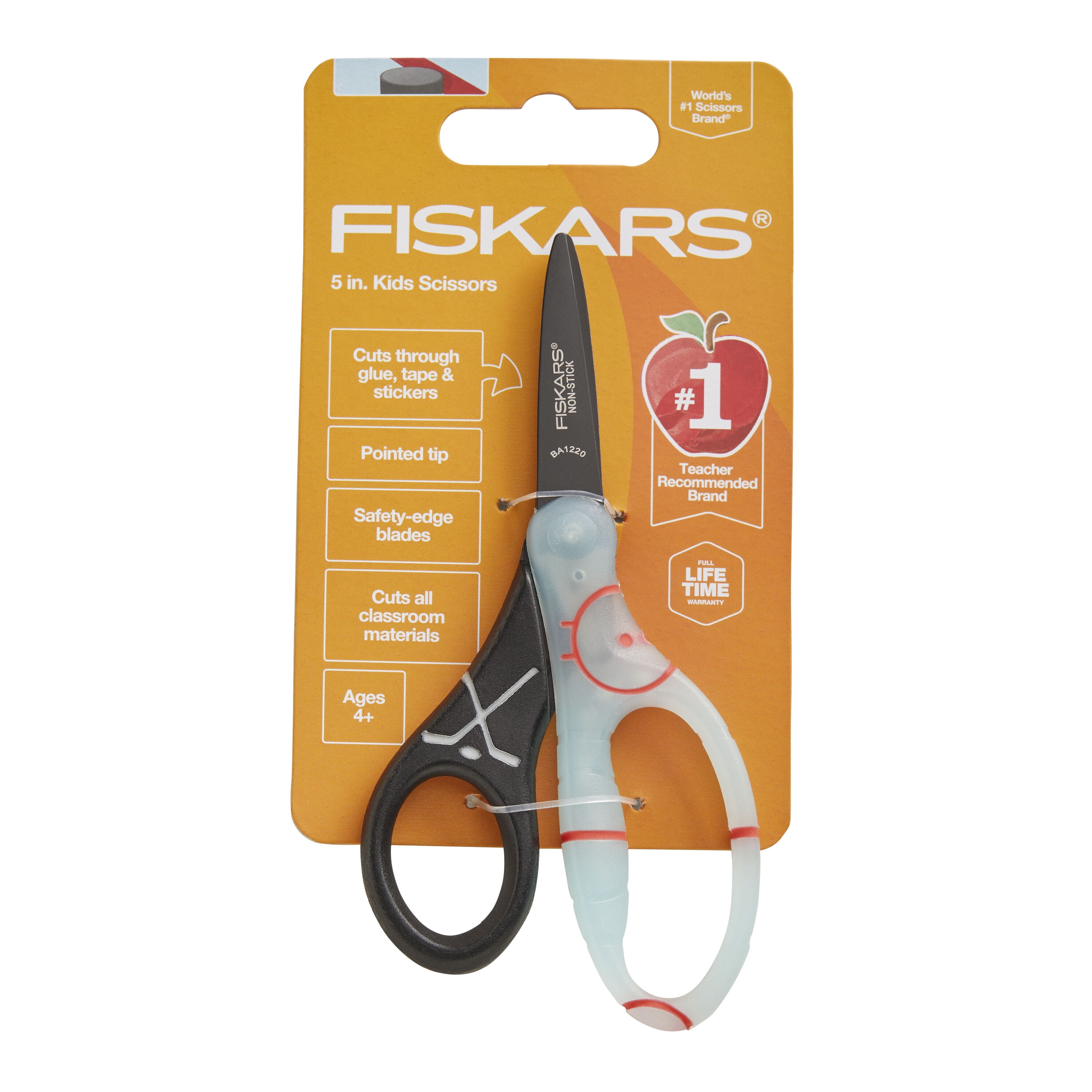 Set Of 3 Fiskars Pointed-Tip Scissors For Kids Safety Edge Blades Age 4 Cute 