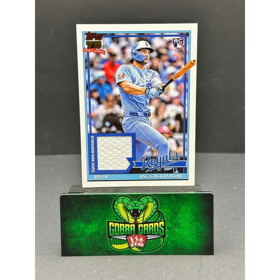 Collectible 2026 Topps Jac Caglianone 91R-JCA RC Memorabilia Kansas City Royals Baseball Card Kansas City Royals MLB Baseball Trading Card