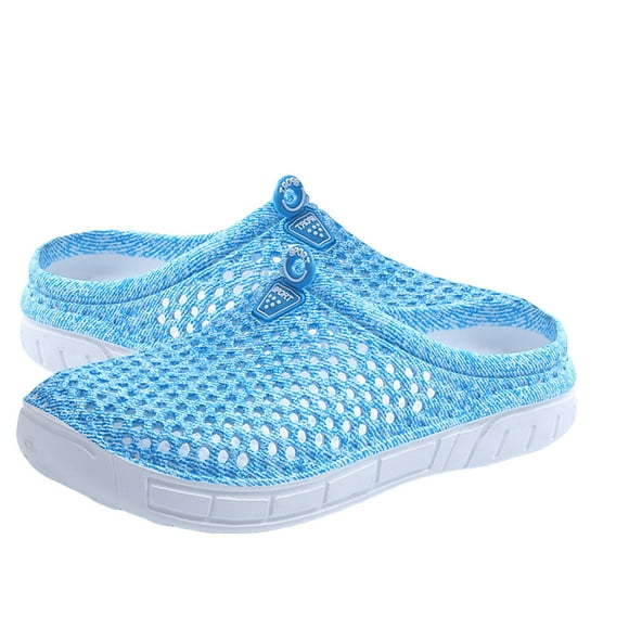 Lubelski Women Hollow-out Solid Color Non-slip Clogs Shoes Slip-on Summer Beach Slipper