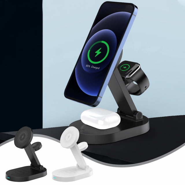 XWSHYW Cargador Inalámbrico Cargador Inalámbrico Tres En Uno, Carga Rápida, 15 W, Carga Inalámbrica Vertical para Teléfono Móvil