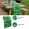 thumbnail image 5 of Green Fish Scale Table Runner - 108 Inch Long, Kitchen Dining Table Runner Dresser Scarves, Modern Geometric Ombre Abstract Moroccan Farmhouse Decor for Coffee Tables Wedding Party Banquet, 5 of 8