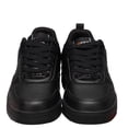 thumbnail image 5 of LUCKY STEP Fashion Faux Leather Sneakers Low Top Lace Up Walking Shoes,All black,Womens, 5 of 6