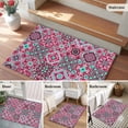 thumbnail image 5 of Entryway Rug 2'x3', Vintage Middle Century Small Rug for Kitchen Bathroom Door Mat Indoor Entrance, Abstract Bohemia Style Aztec Pink Non-Slip Area Rugs Floor Mats Carpet Front Door Rugs, 5 of 8